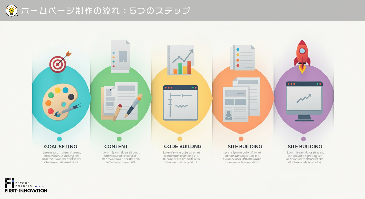 ホームページ制作の流れ：5つのステップ