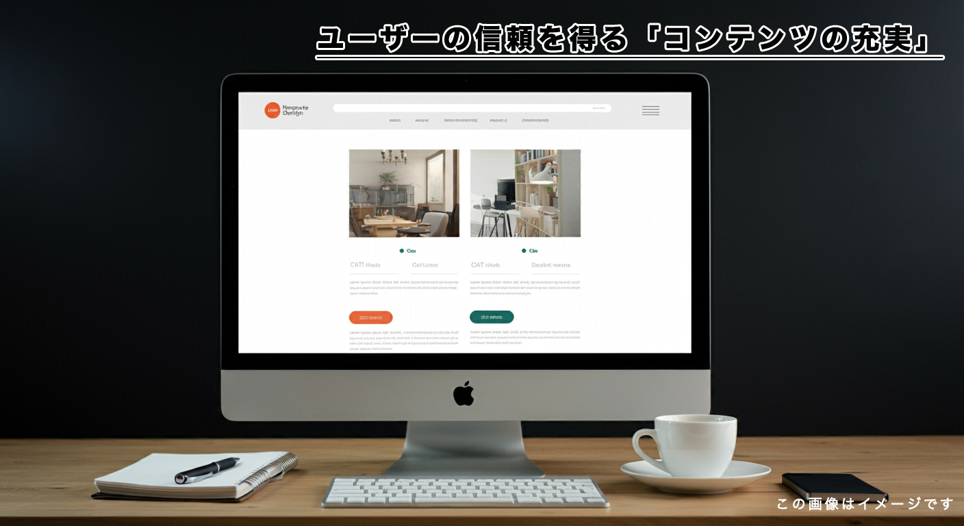 ユーザーの信頼を得る「コンテンツの充実」