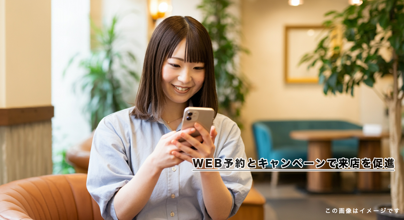 WEB予約とキャンペーンで来店を促進