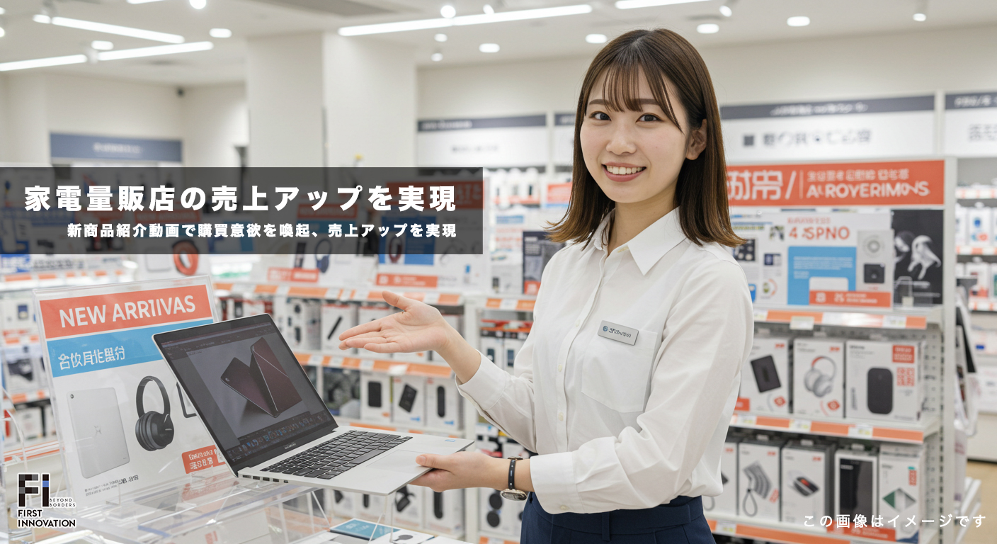 家電量販店の新商品紹介動画で購買意欲を喚起、売上アップを実現